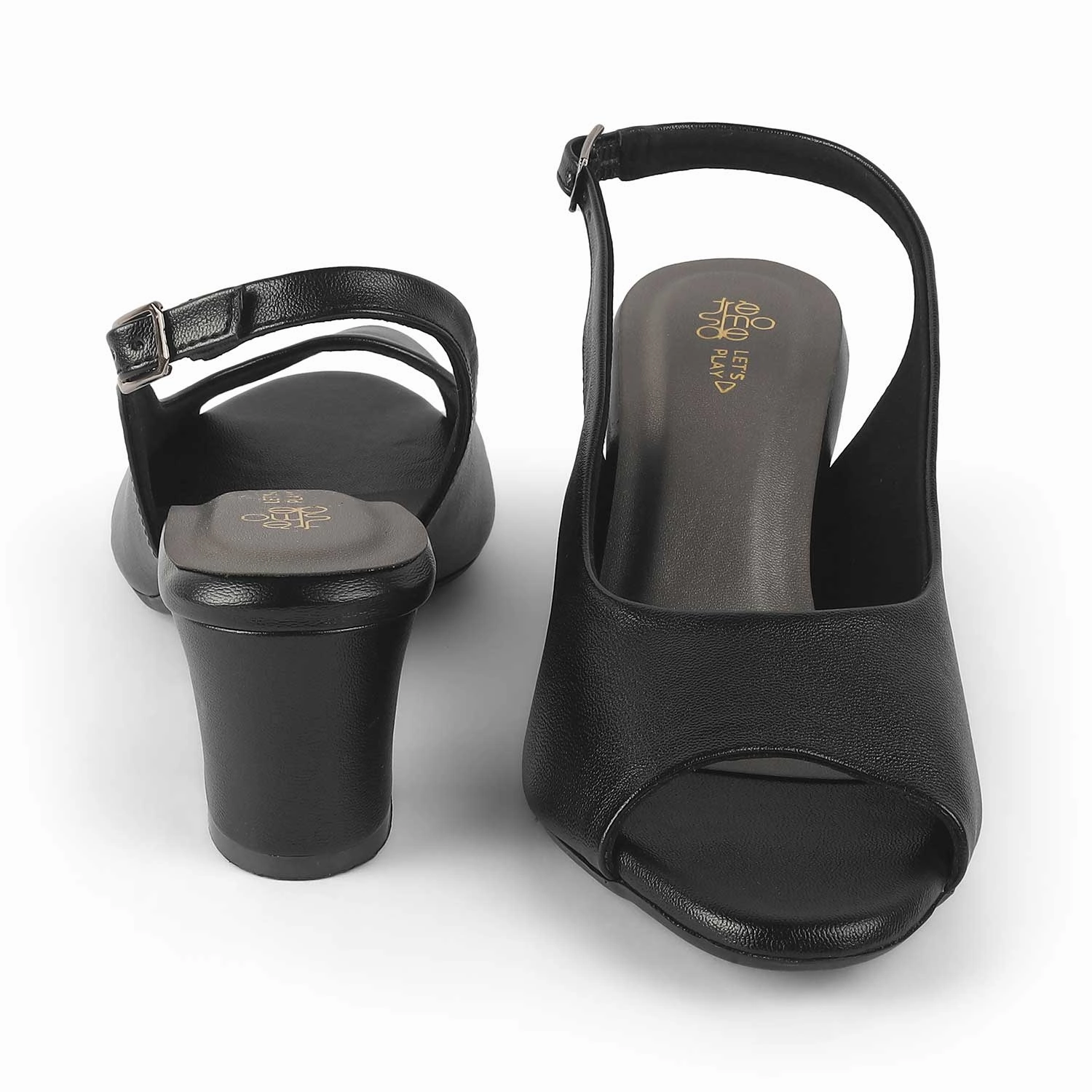 Tresmode Edee Black Women's Dress Block Heel Slingback Pumps Sandals Cliffs By White Mountain