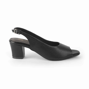 Sandals With Block Heel Tresmode Edee Black Women's Dress Block Heel Slingback Pumps