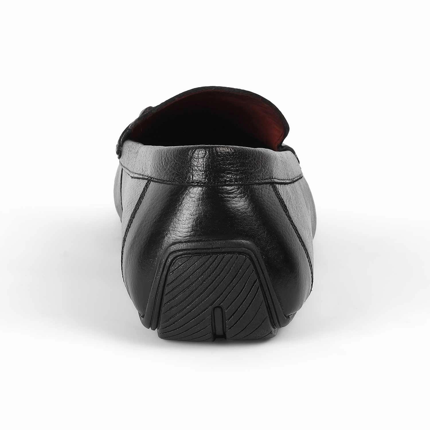 Tresmode Event Black Men's Leather Driving Loafers Loafers Slipping Off Heel