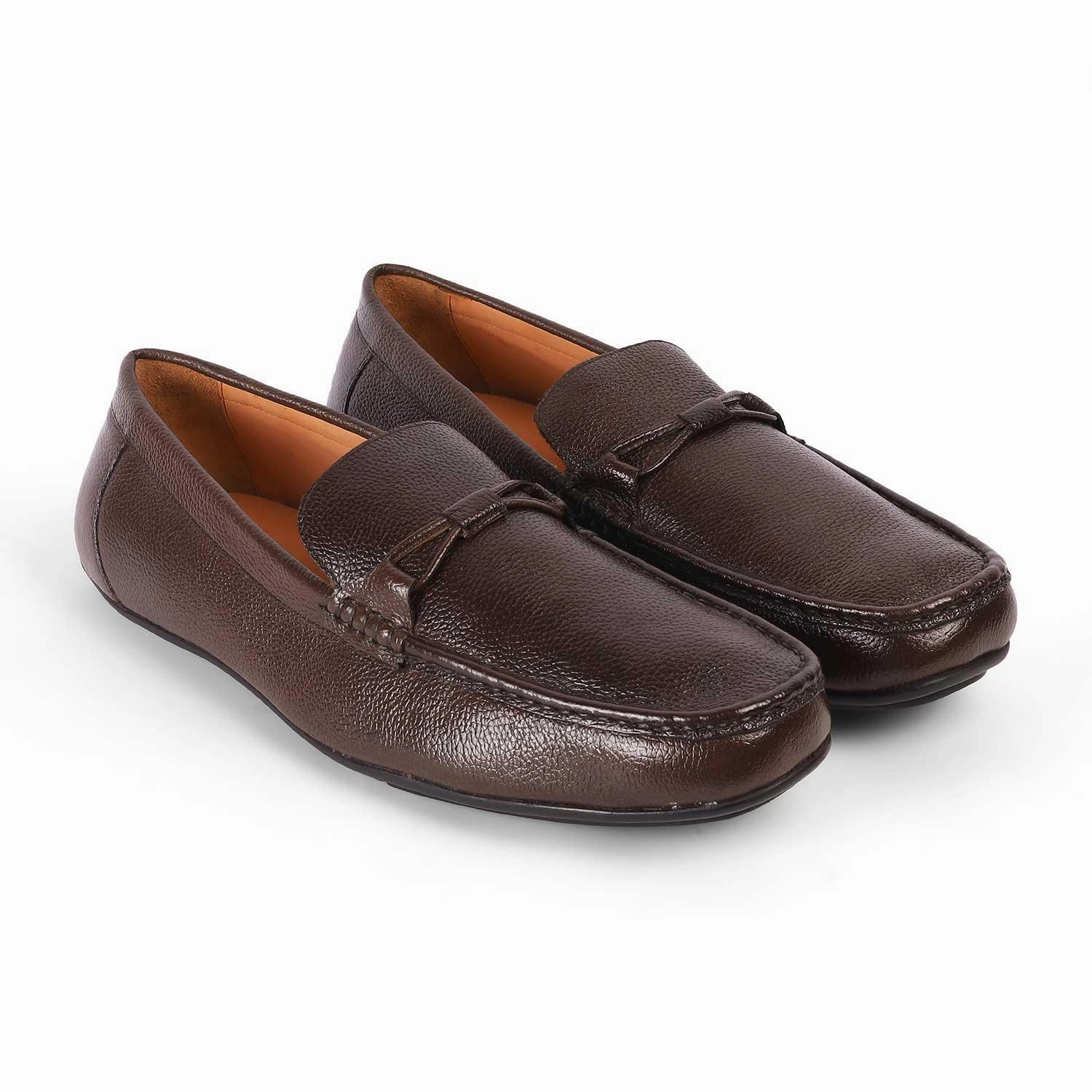 Lv Loafers Tresmode Event Brown Men's Leather Driving Loafers
