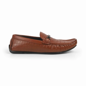 Summer Loafers Tresmode Hummer Tan Men's Leather Driving Loafers