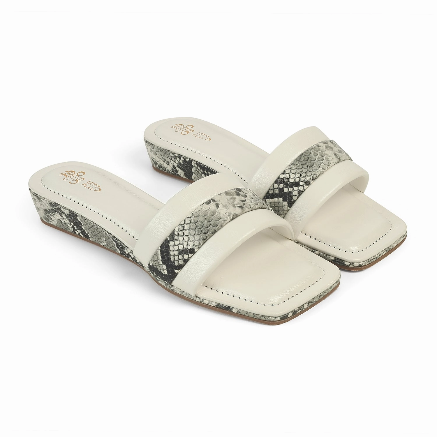 Tresmode Kelo White Women's Dress Small Wedge Sandals Platform Sandals Dressy