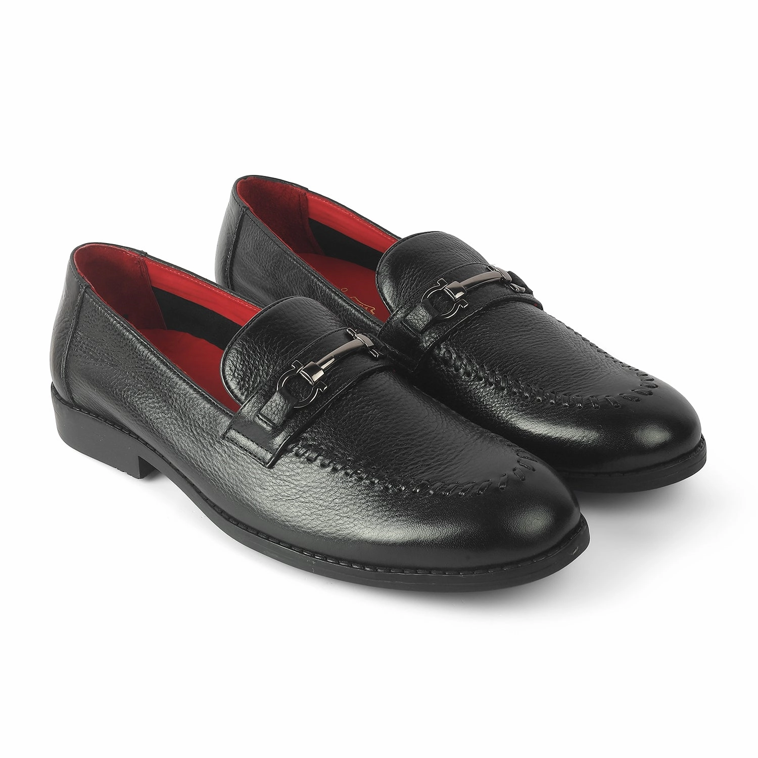 Best Arch Support Loafers Tresmode Malwa Black Men's Leather Loafers