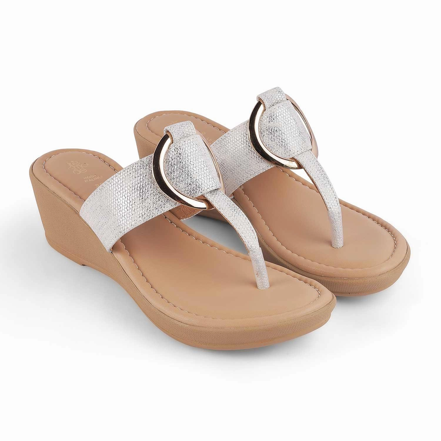 Tresmode Ming White Women's Dress Wedge Sandals Dana Camper Sandals