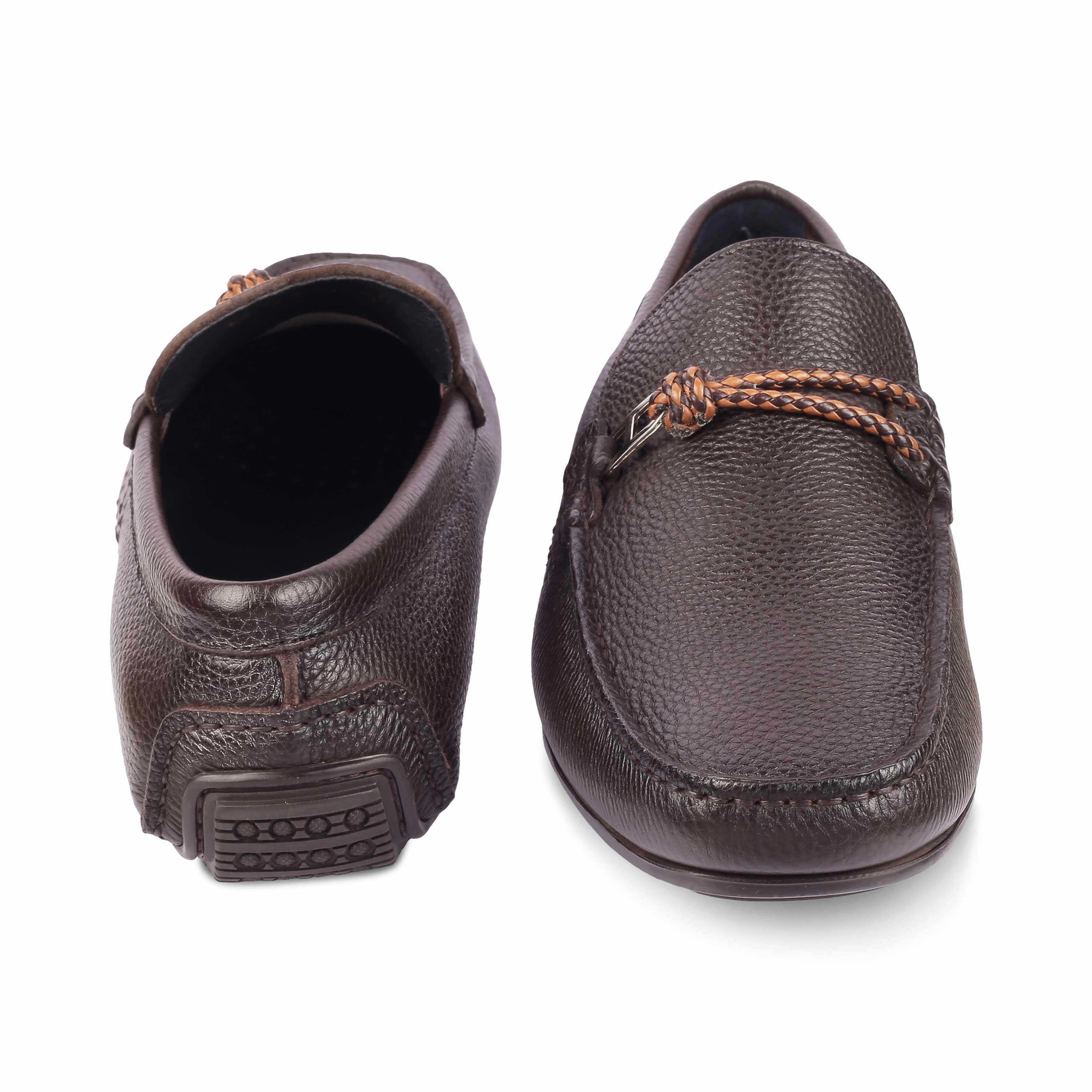 Loafers Arch Support Tresmode Monoc Brown Men's Leather Driving Loafers