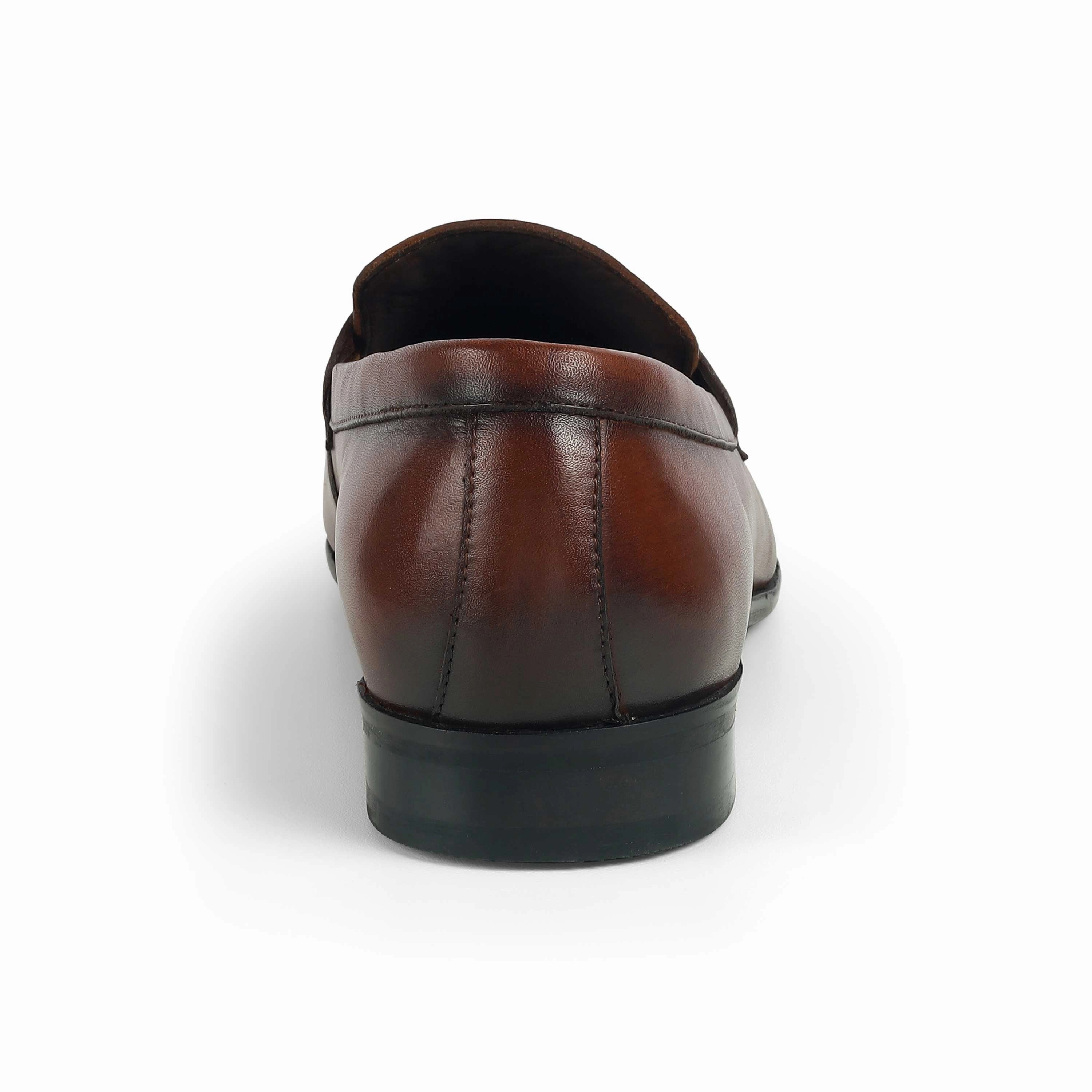 Tresmode Salved Cognac Men's Leather Penny Loafers Loafers Bread Slippers