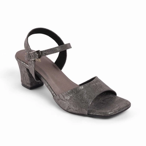 Tresmode Sanrep Pewter Women's Dress Block Heel Sandals Swords Of Sandals