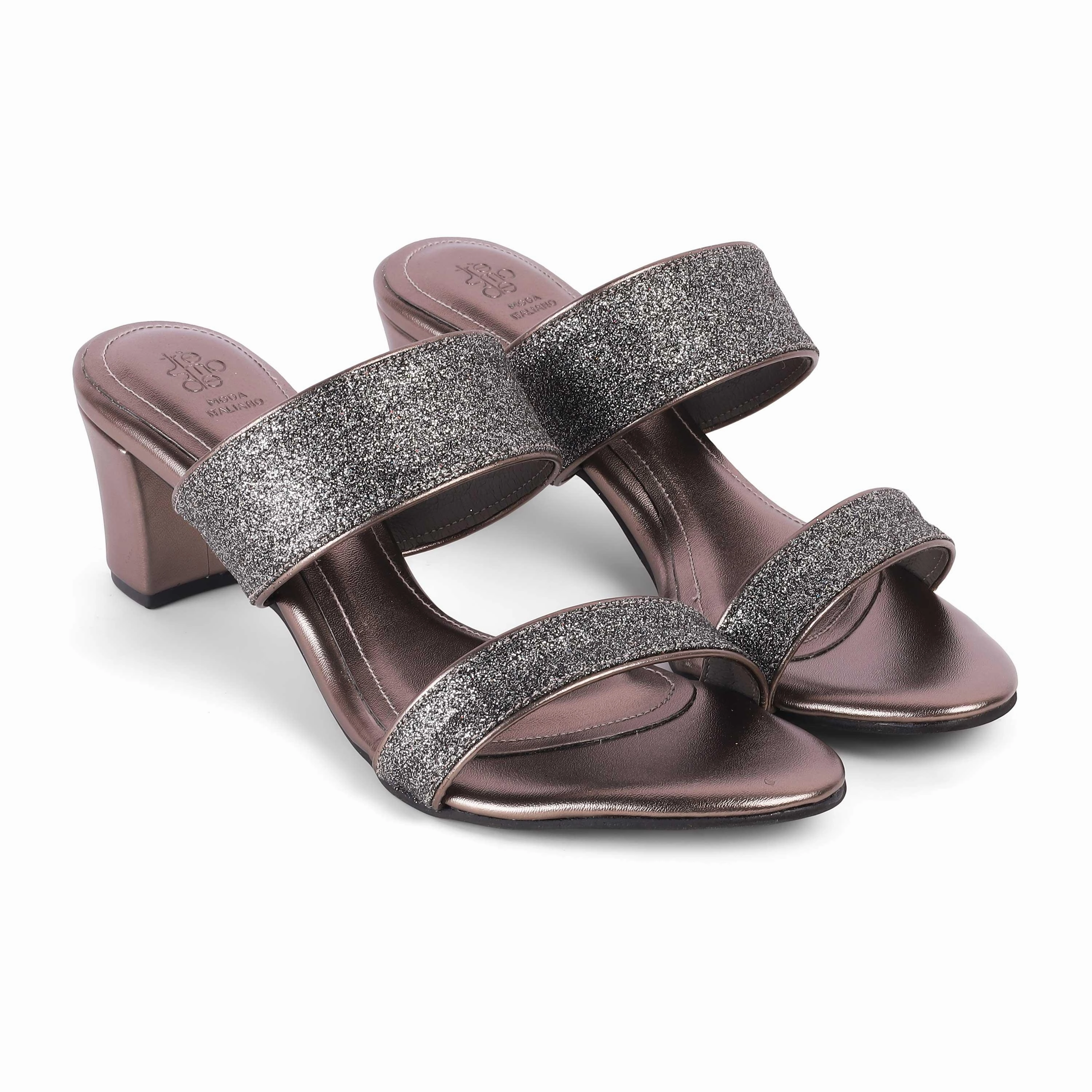Sandals From Amazon Tresmode Sheen Pewter Women's Dress Block Heel Sandals