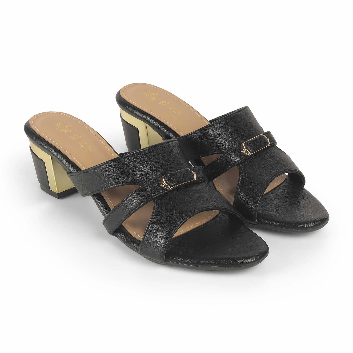 Tresmode Slick Black Women's Dress Block Heel Sandals Platform Fisherman Sandals