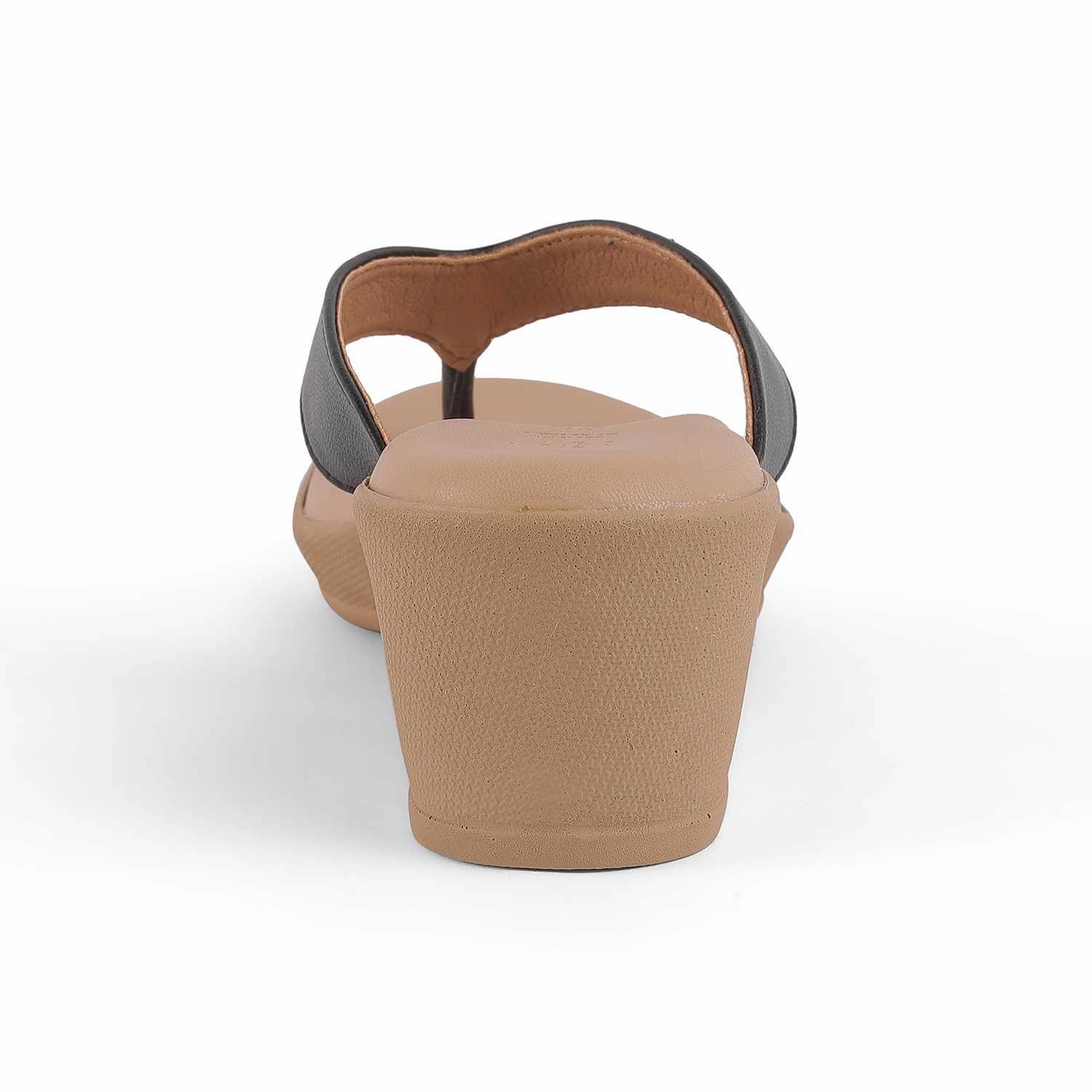 Wedged Sandals Tresmode Terni Black Women's Casual Wedge Sandals