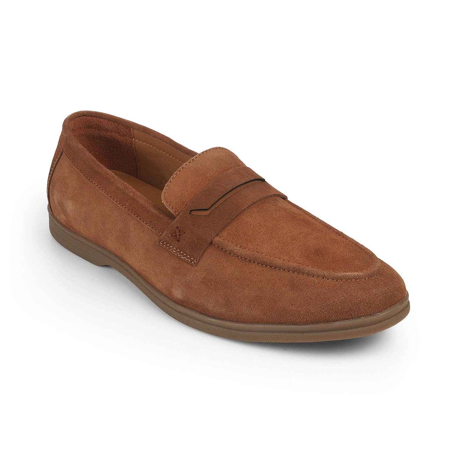 Mens Shoes Loafers Tresmode Veni Tan Men's Suede Leather Loafers