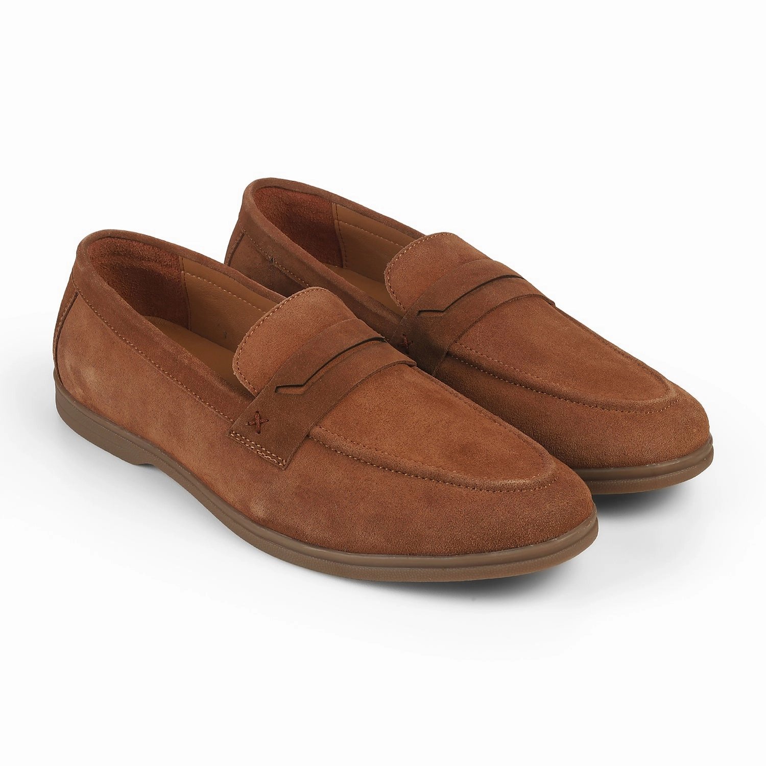 Tresmode Veni Tan Men's Suede Leather Loafers Vintage Gucci Loafers