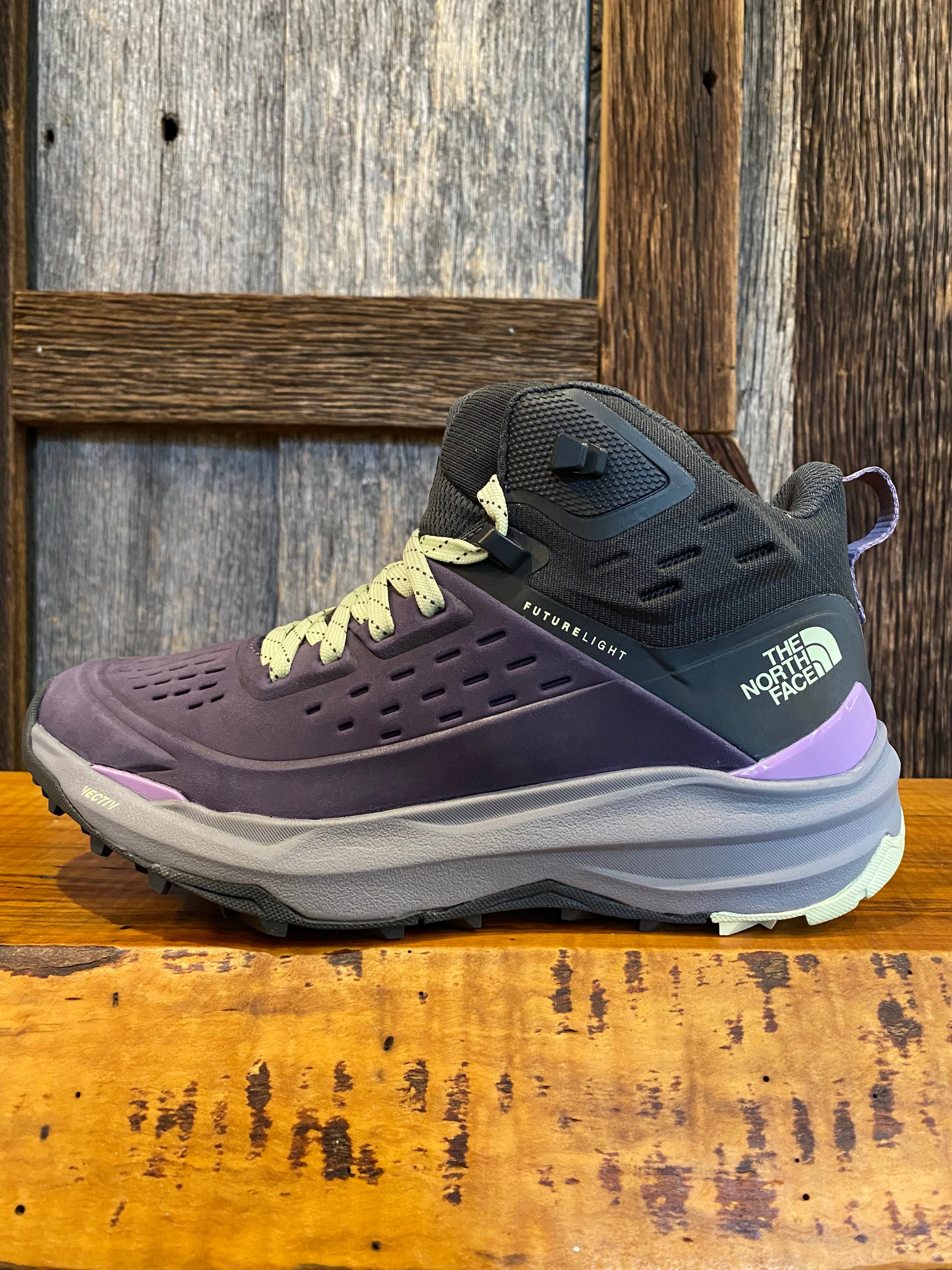 W The North Face Vectiv Exploris 2 Mid Futurelight Leather Wide Toe Hiking Boot