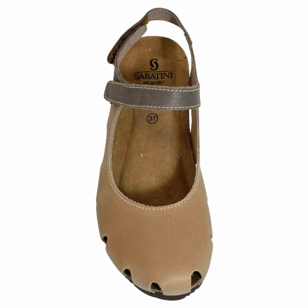 Sandals High Heels Sabatini Elizabeth Beige/Fango Crazy Sandal (Women's)