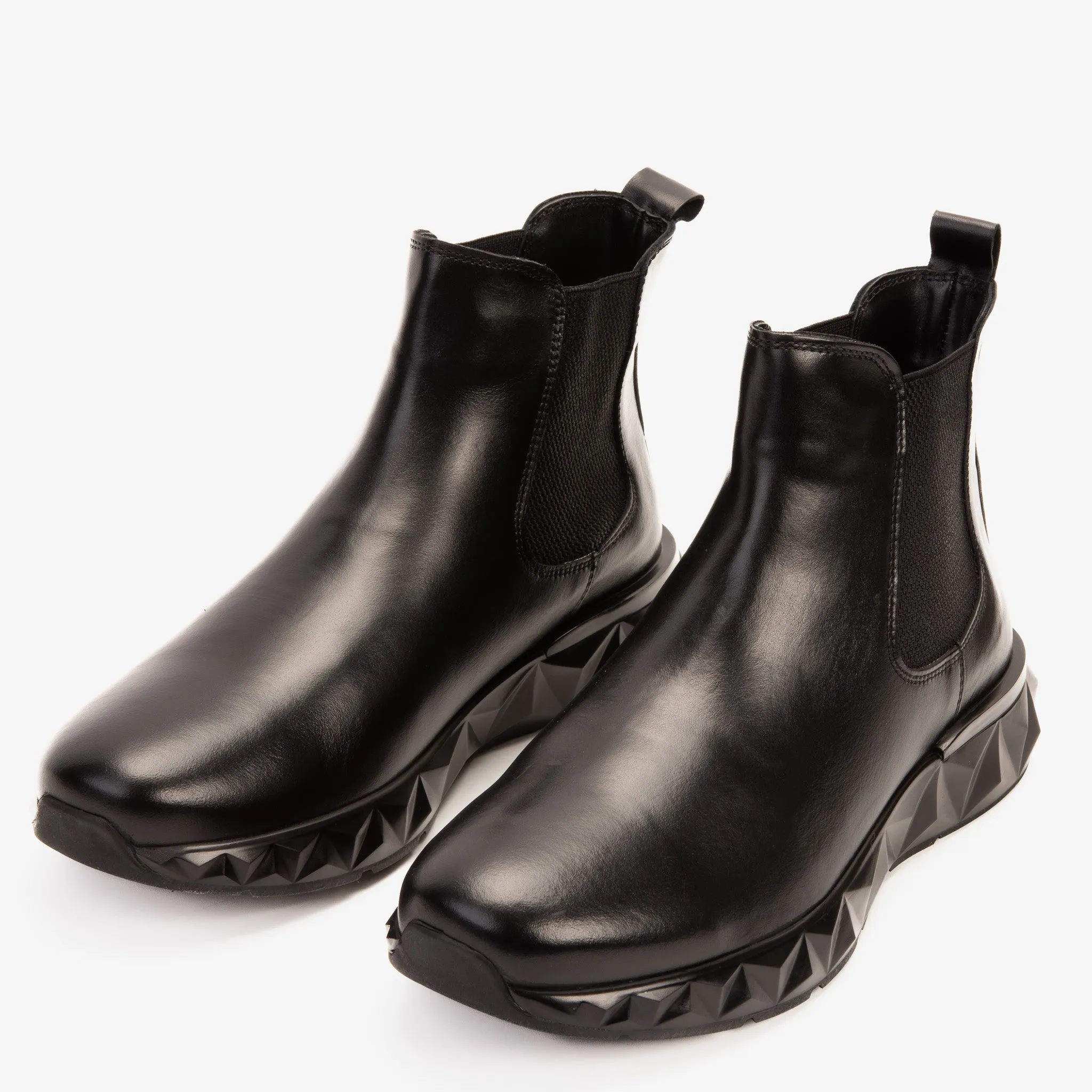 Studded Chelsea Boots The Apex Black Leather Men Chelsea Boot
