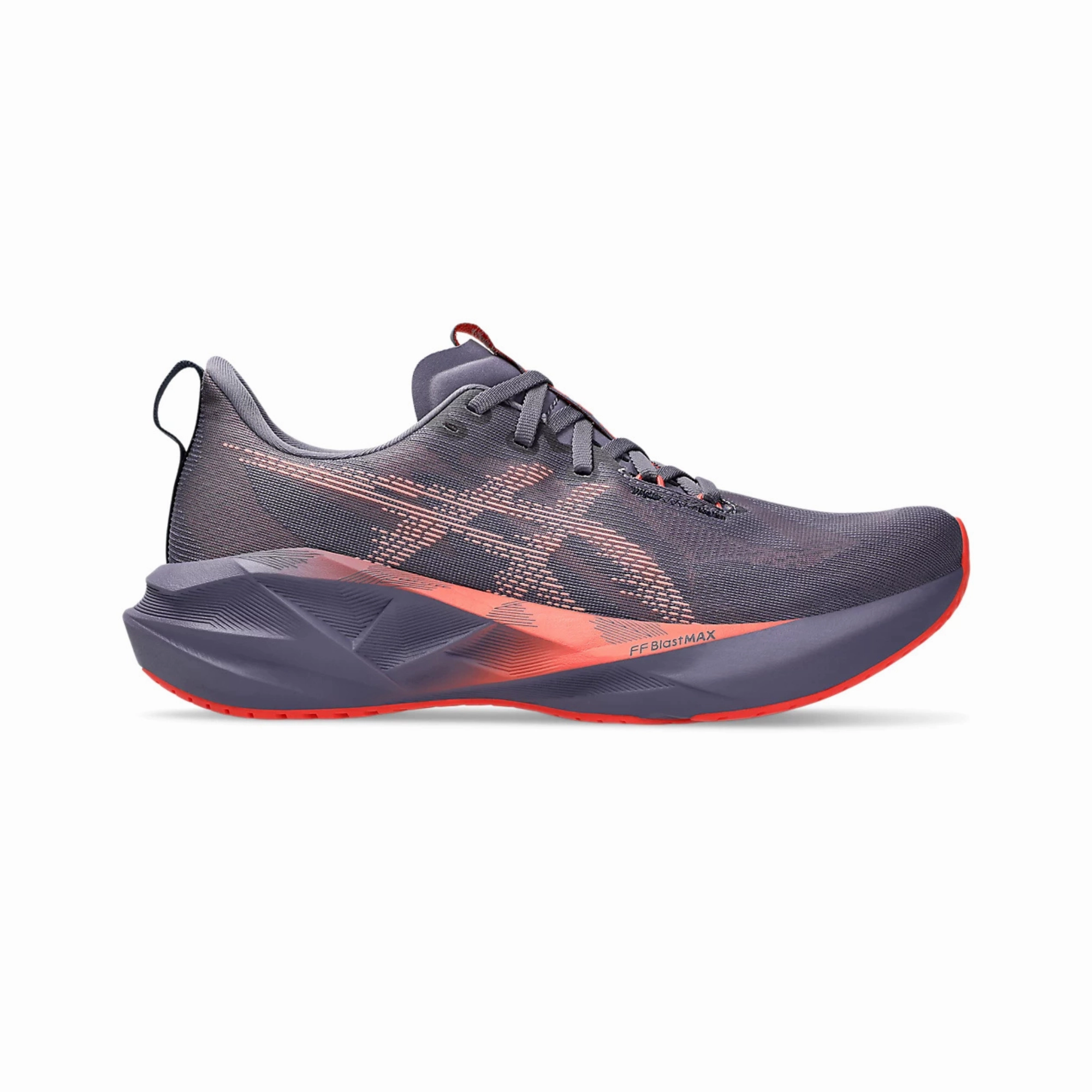 Women's - ASICS Novablast 5 - Greyish Purple/Coral Reef Top Asics Running Shoes 2020