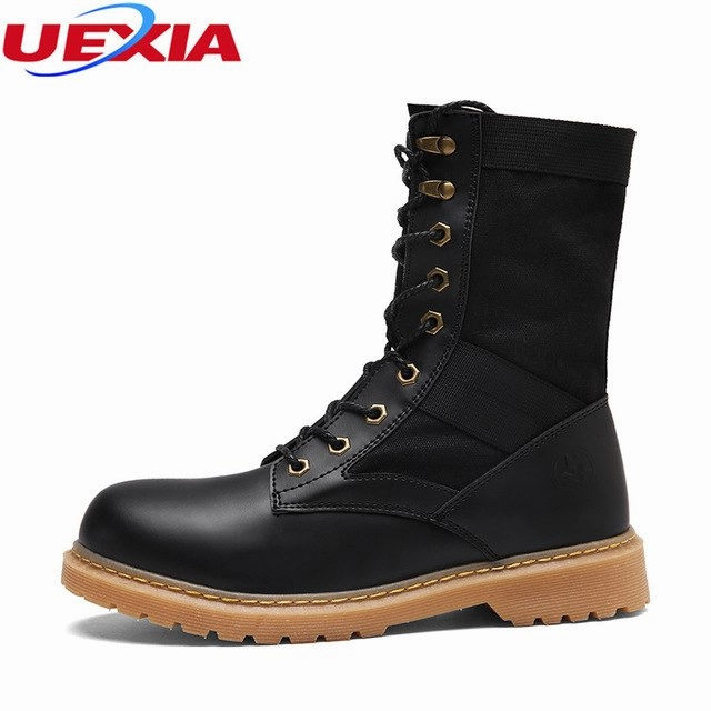 Ankle Boots Open Side UEXIA High Quality Men Boots Canvas Casual Shoes Lace-up Shoes Packer Camel Boots Popular fashion Chukka Non-slip Handmade botas