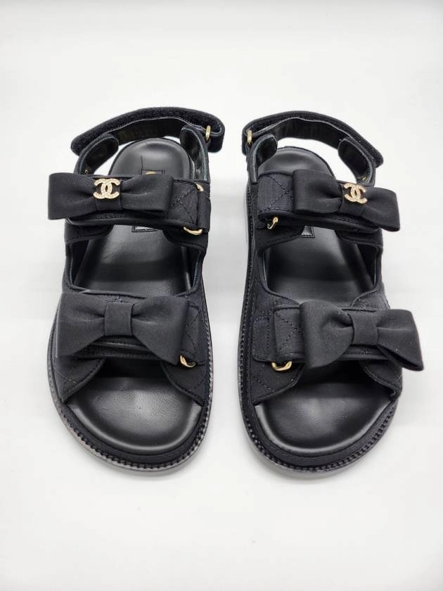WoMen's Ribbon Velcro Sandals Black Chanel Sandals Vs Flip Flops