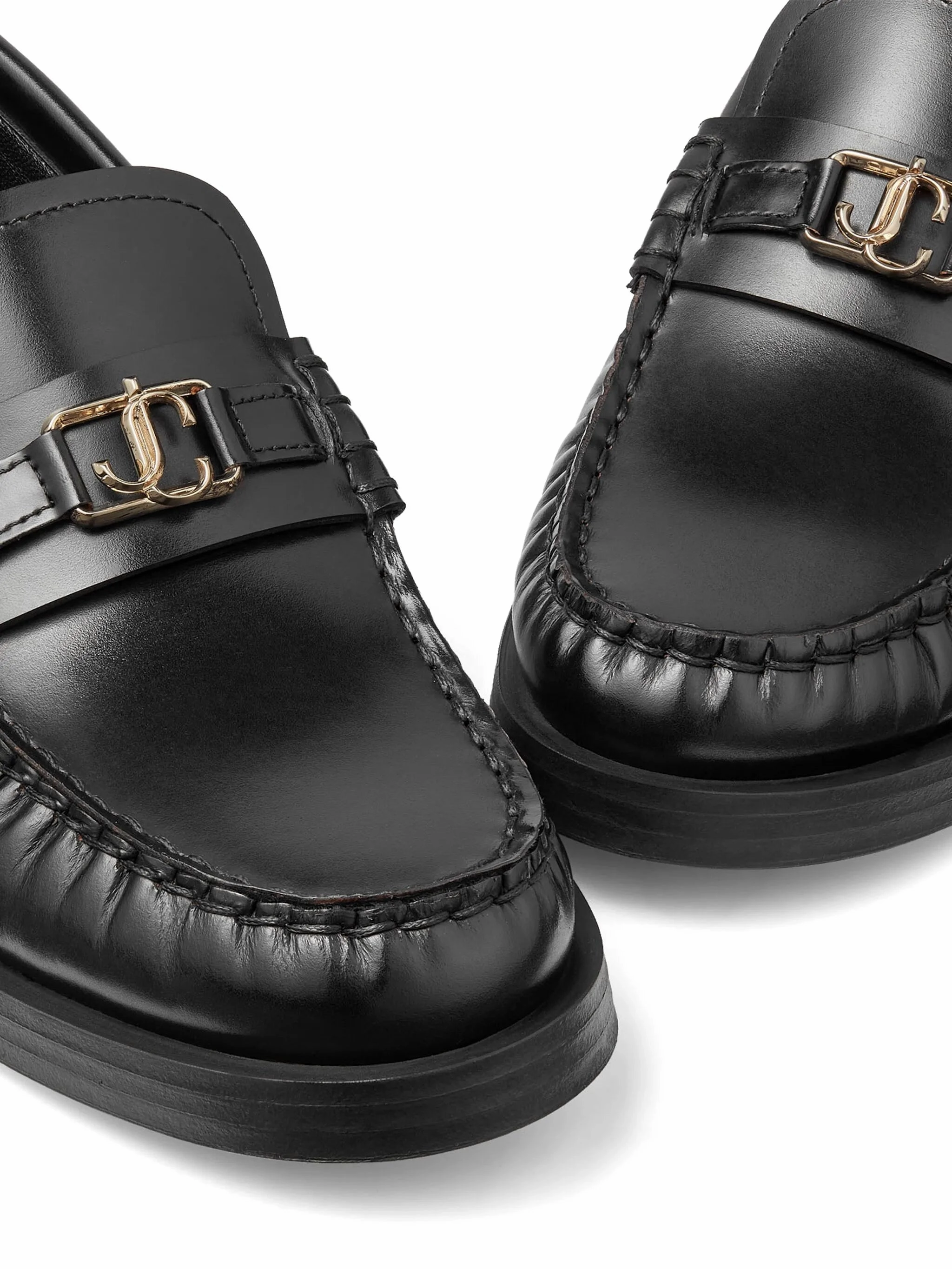 Addie logo-plaque leather loafers Loafers Original