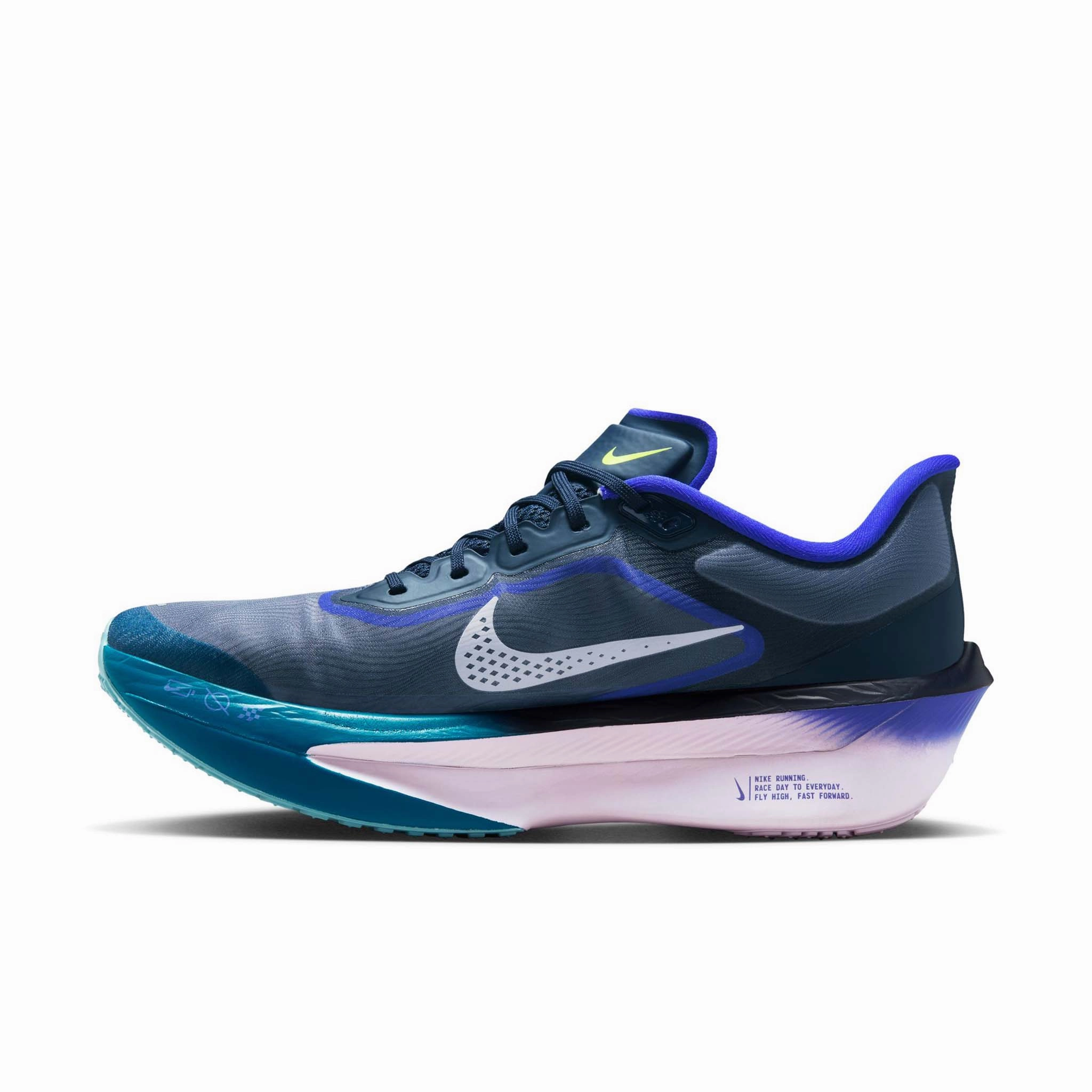 Nike | Men's Zoom Fly 6 Road Running Shoes - Obsidian/White-Persian Violet-Volt Nike Tour Premiere Golf Shoes