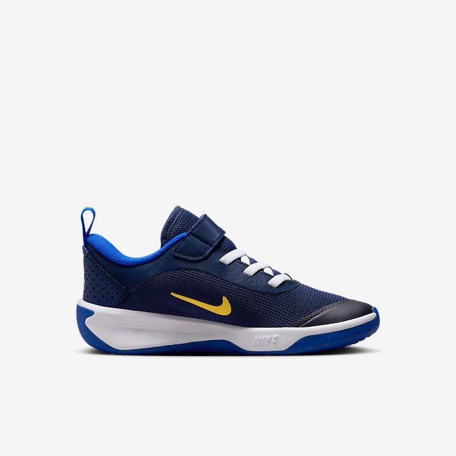 Kyrie Basketball Shoes Nike Nike Kid's Omni Multi Court Shoes - Midnight Navy / Saturn Gold / White / Hyper Royal