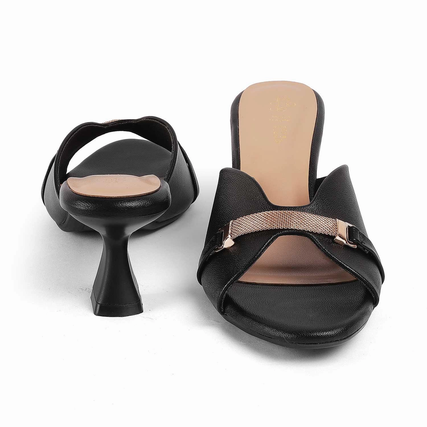 Tresmode Trigger Black Women's Dress Heel Sandals Sandals Resort Turks