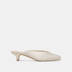 Wide Foot High Heels UMARA HEELS IVORY SATIN