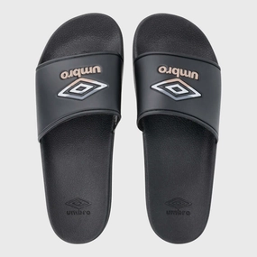 Fur Soft Sole Slippers Umbro Mens Cb Slides Black