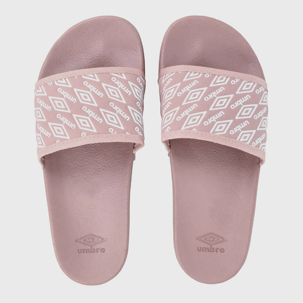 Umbro Womens Embossed Slide Sandals Beige Poppy Playtime Slippers
