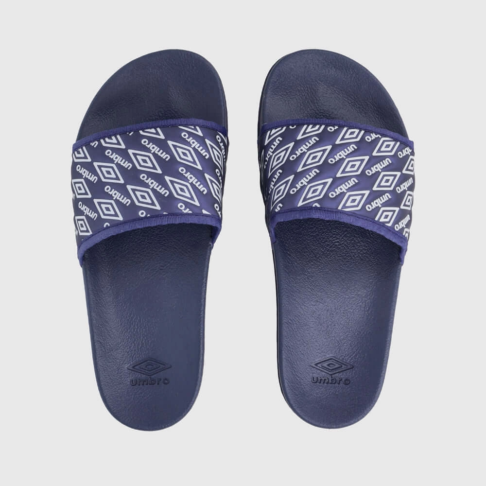 Cooling Slippers Umbro Womens Embossed Slides Navy