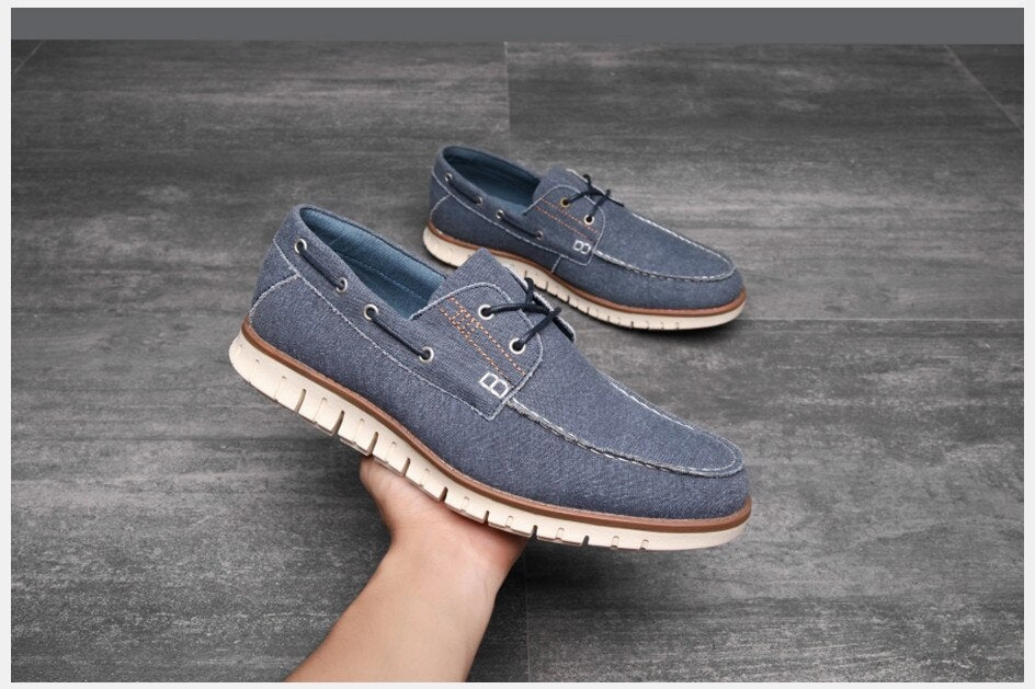 West Louis Designer Canvas Lightweight Loafers Suede Slip On Loafers