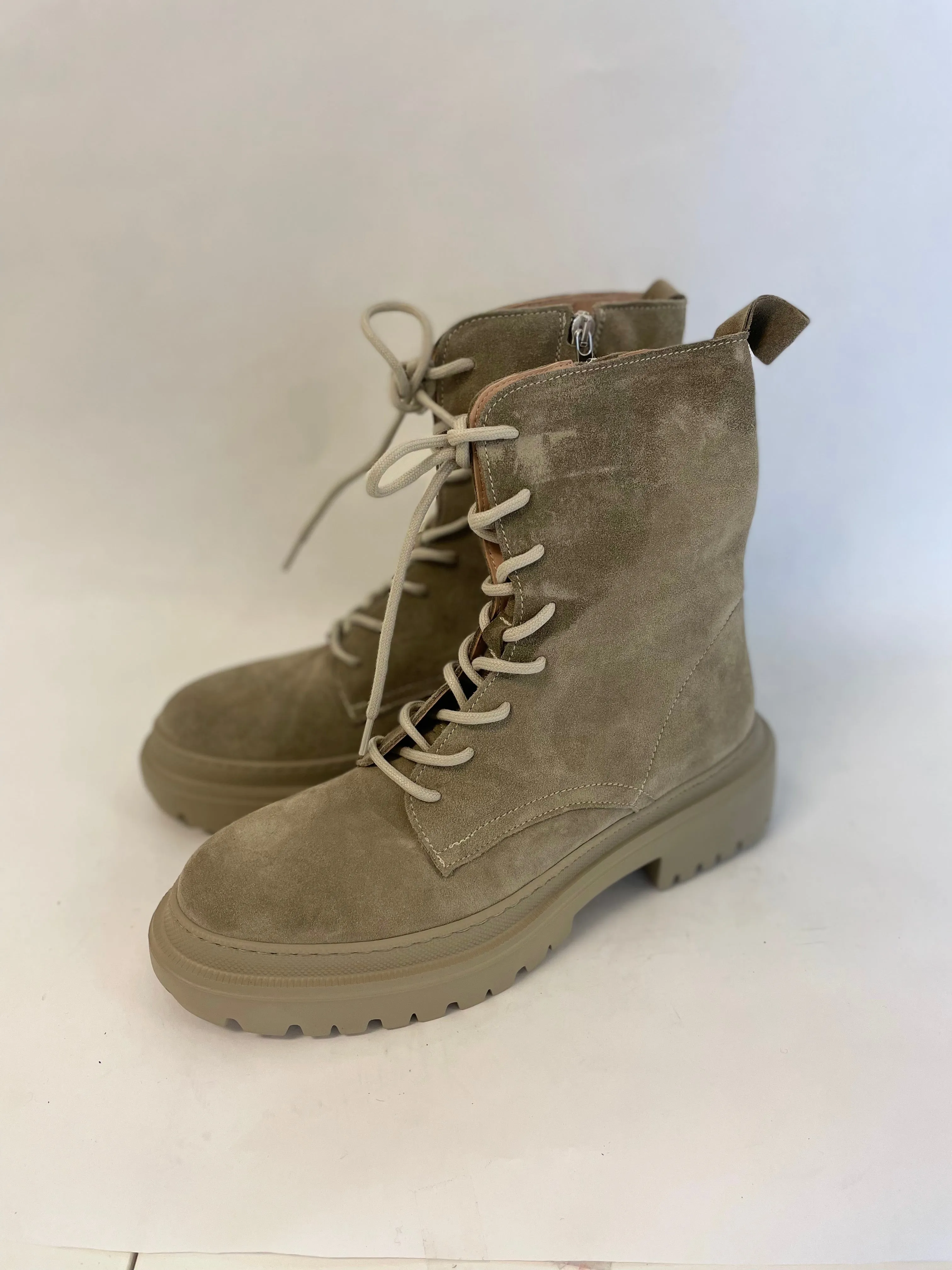 Imperfect Belluno Sand 40 Long Combat Boots Men