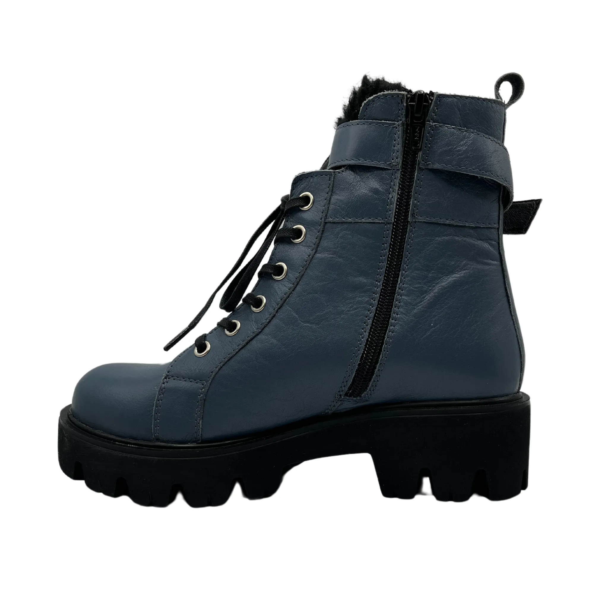 Unity in Diversity Paris Platform Leather Combat Boots