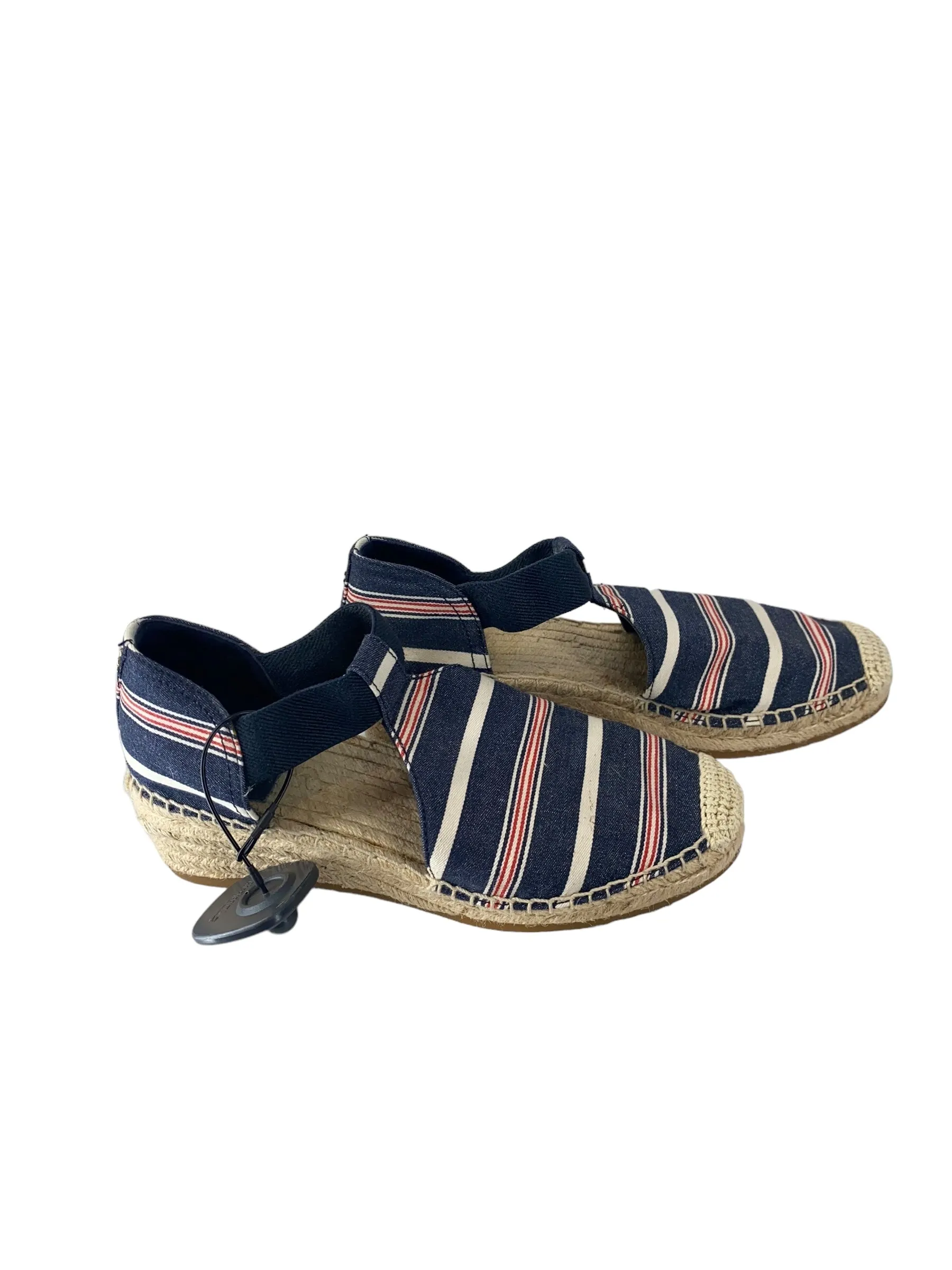 High Heels Sparkly Shoes Heels Wedge By Tory Burch In Striped Pattern, Size: 8