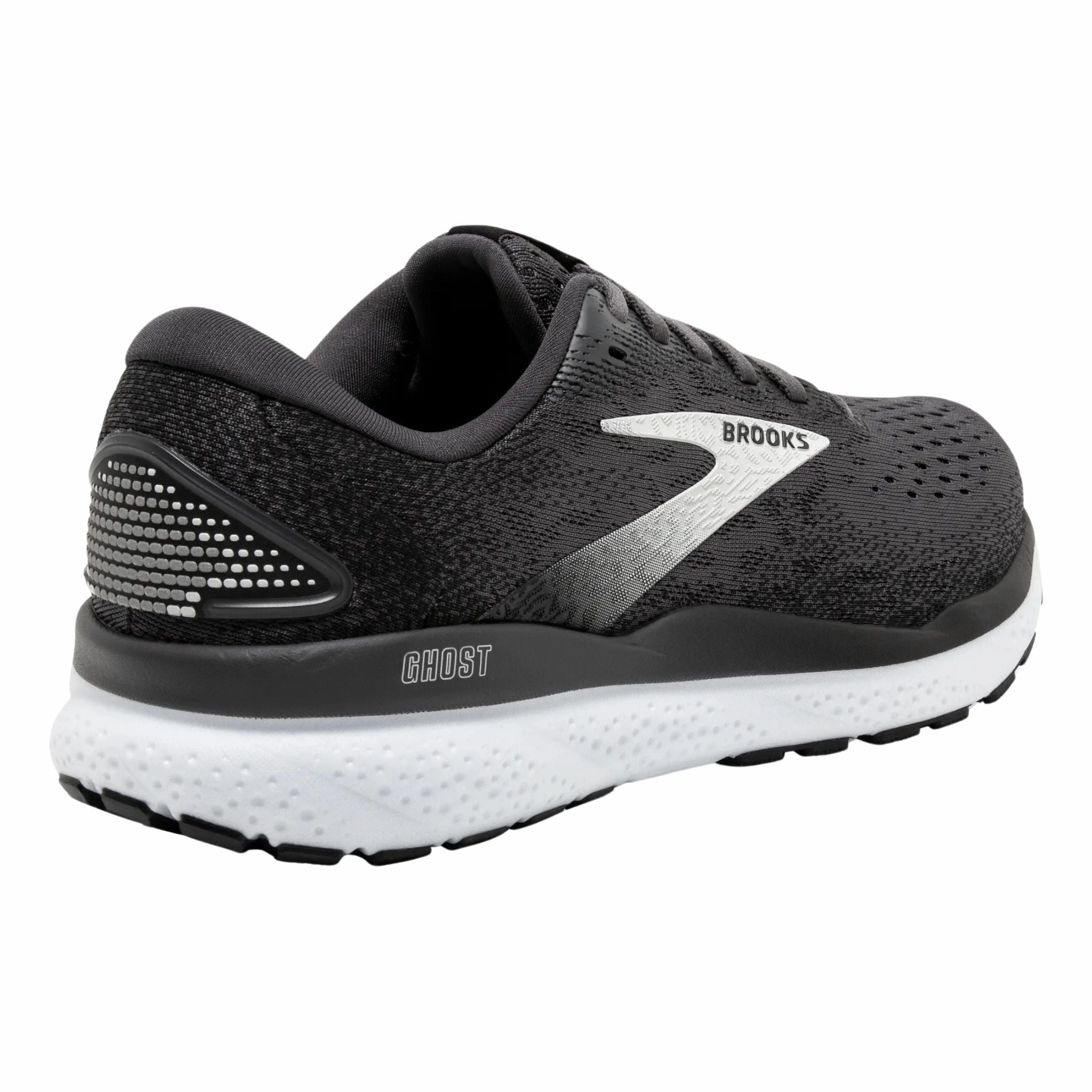 Brooks Men's 110418 090 Ghost 16 Black Grey White Cushion Support Running Shoes Resole Shoes