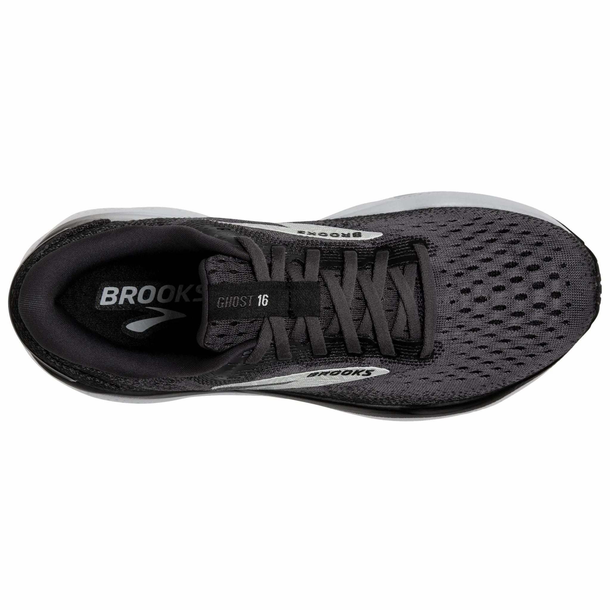 Name Origin Brooks Men's 110418 090 Ghost 16 Black Grey White Cushion Support Running Shoes