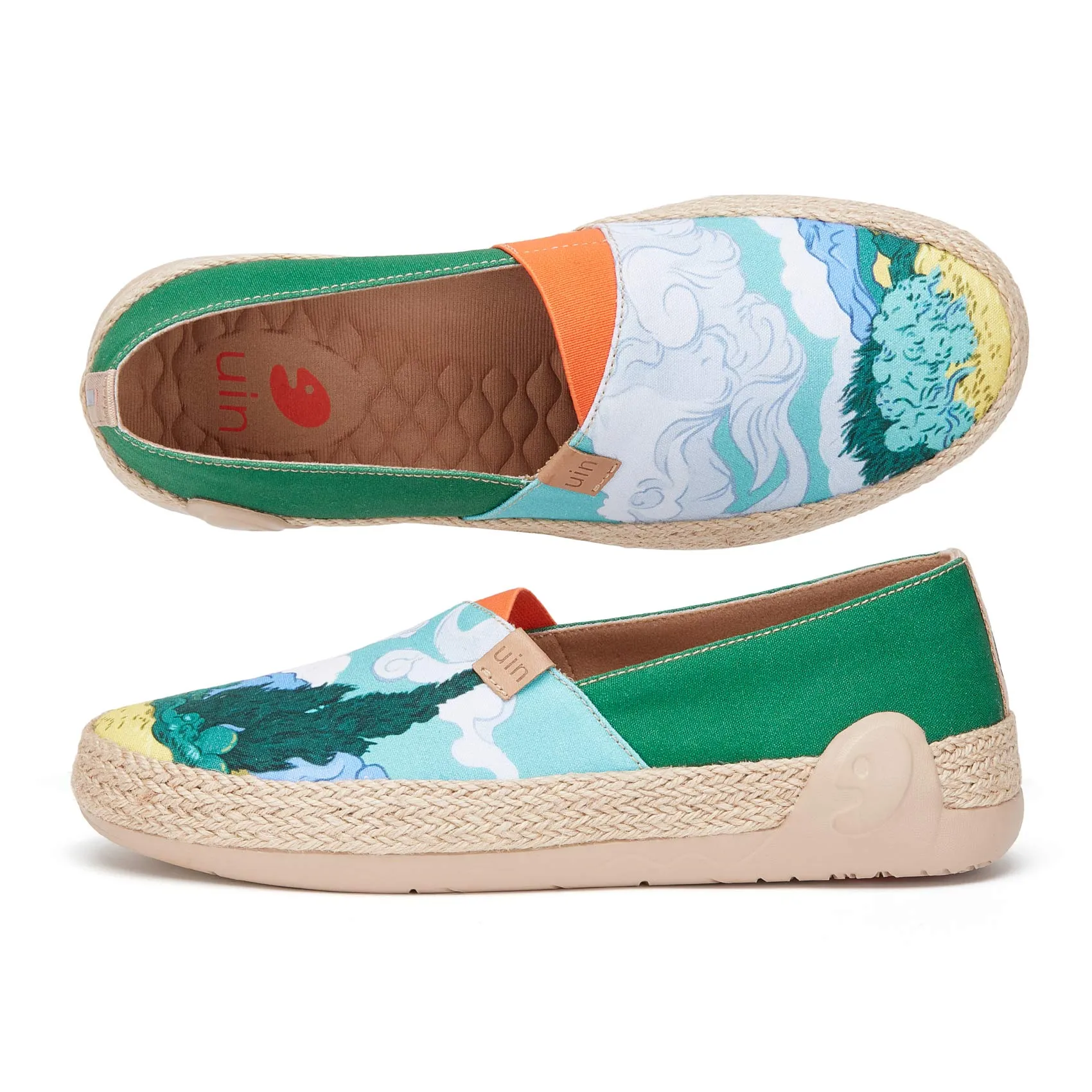Van Gogh Wheatfield with Cypresses Marbella I Women Floral Espadrille