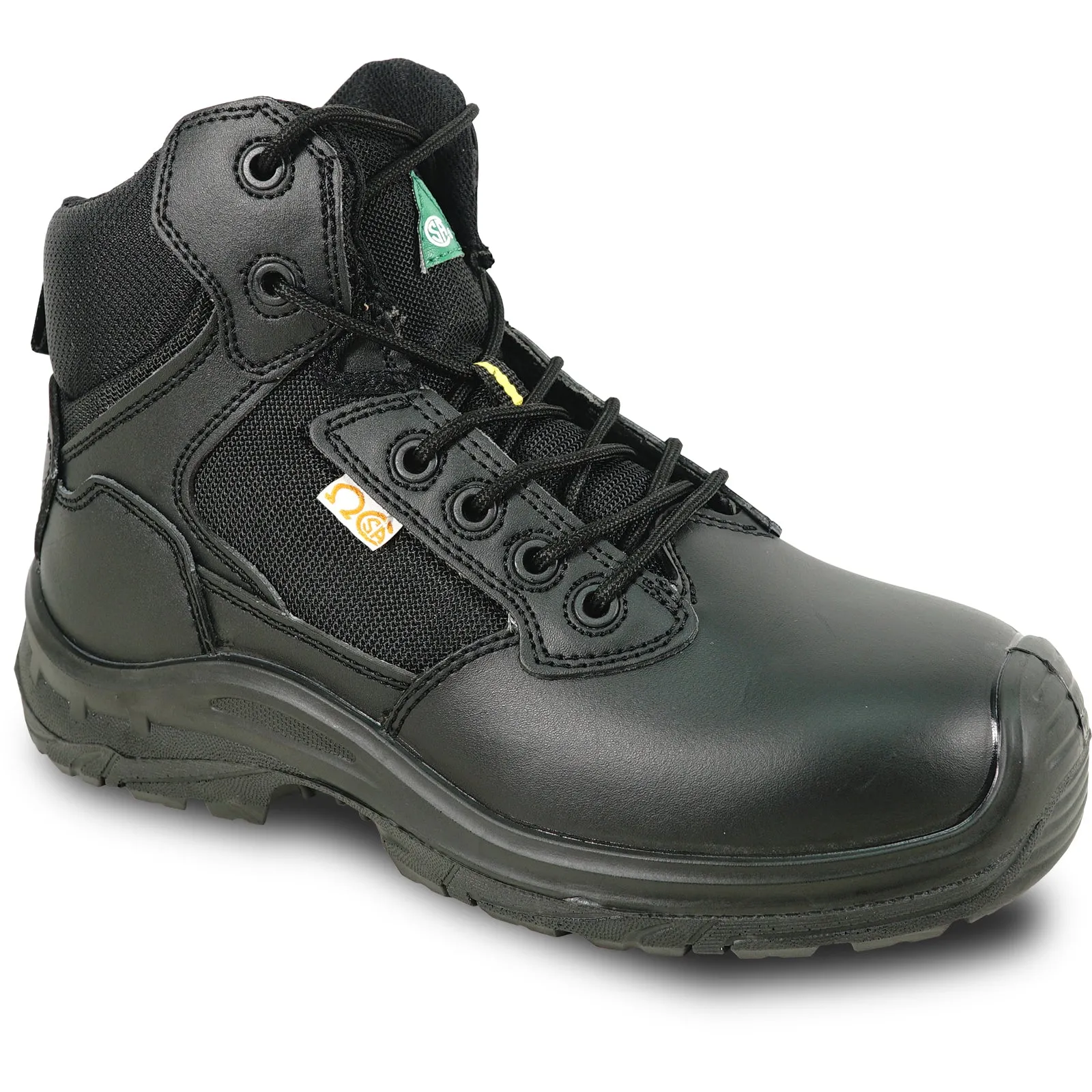 VANGELO Men Work Safety Boot ETHAN-3 CSA Certified Steel Toe Protection Black Work Boots Size 15