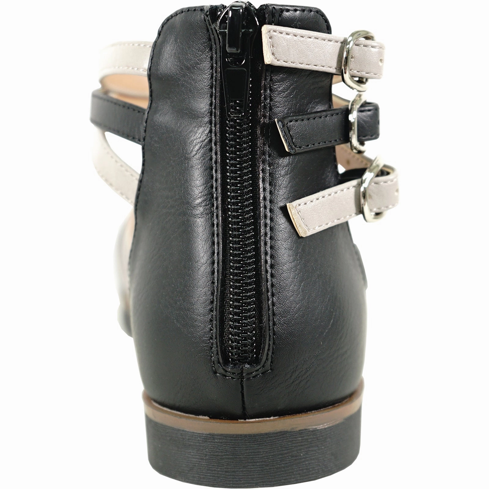 Two Strap Sandals VANGELO Women Sandal LILA Comfort Flat Sandal Black