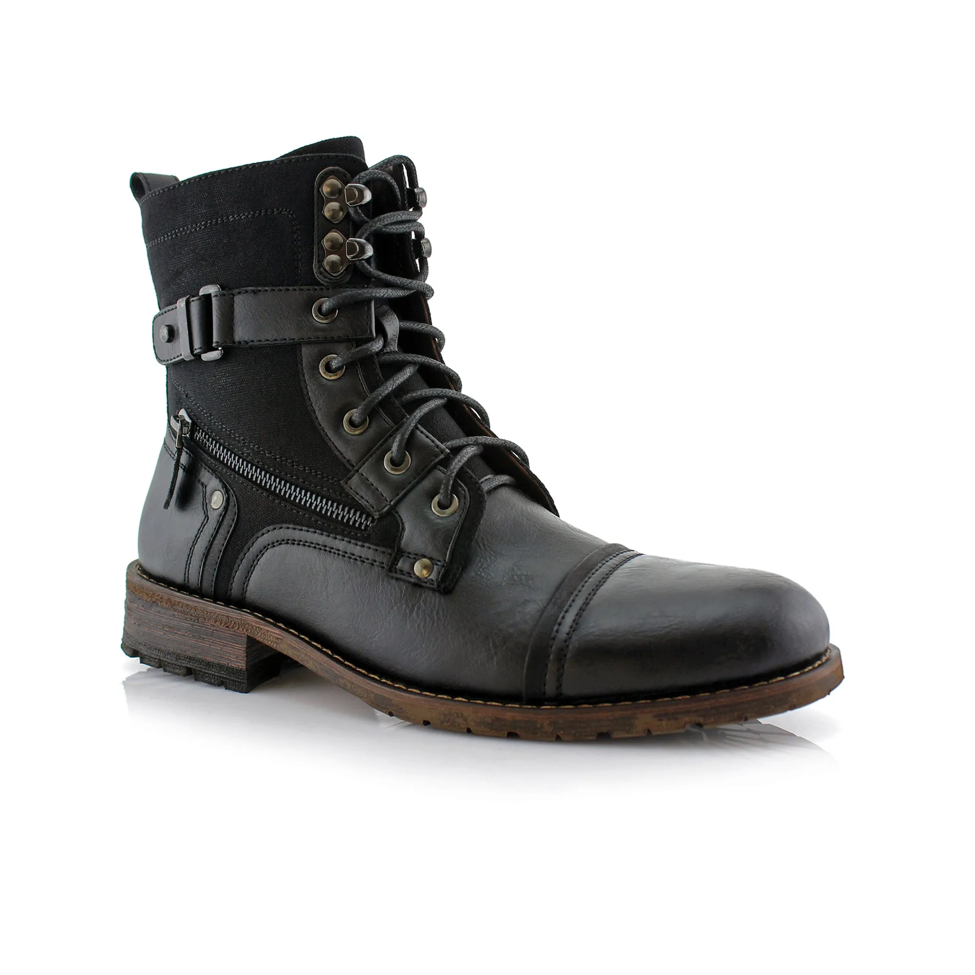 ASHER Norrie Leather Combat Boots