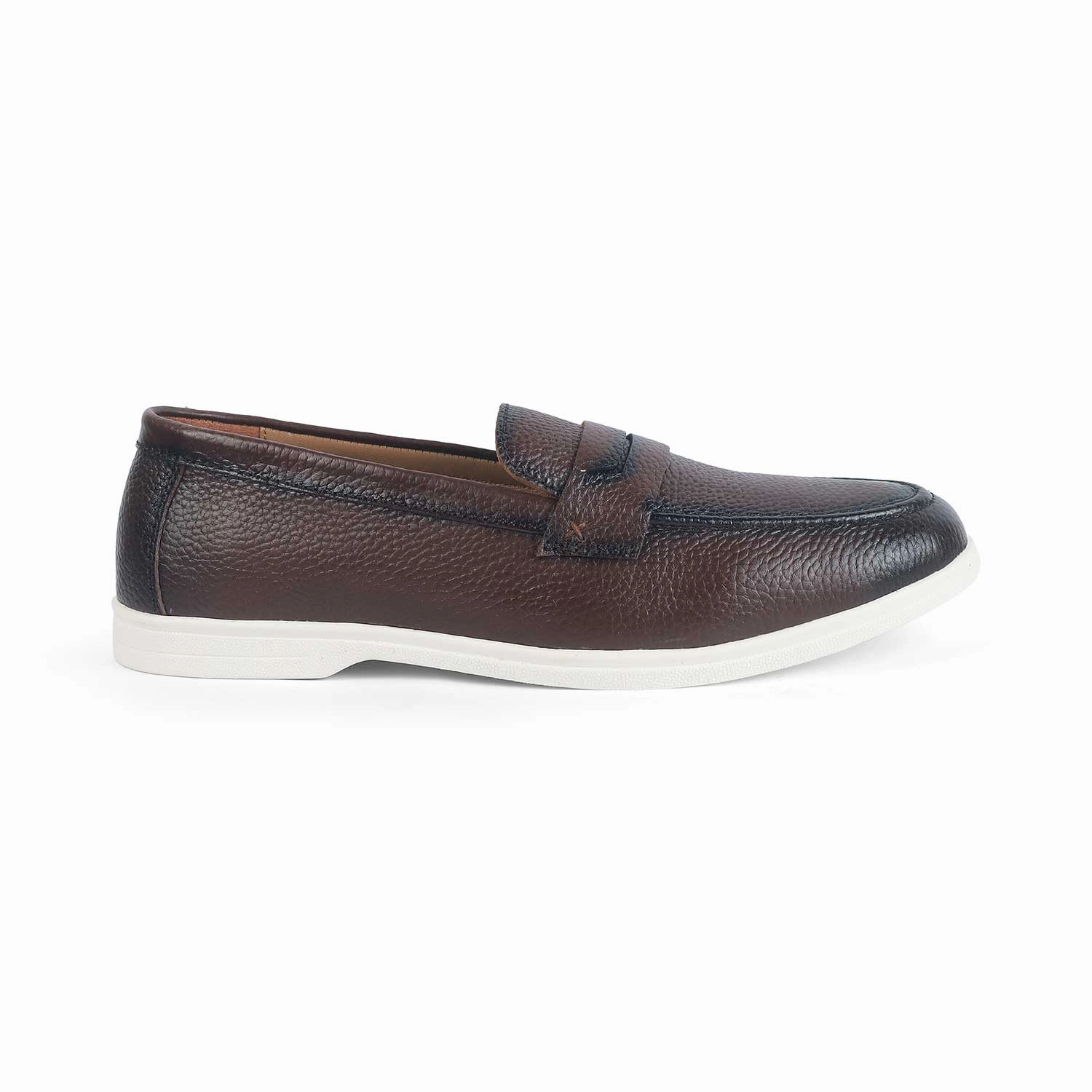 Tresmode Federer Brown Men's Penny Leather Driving Loafers Loafers Tassels