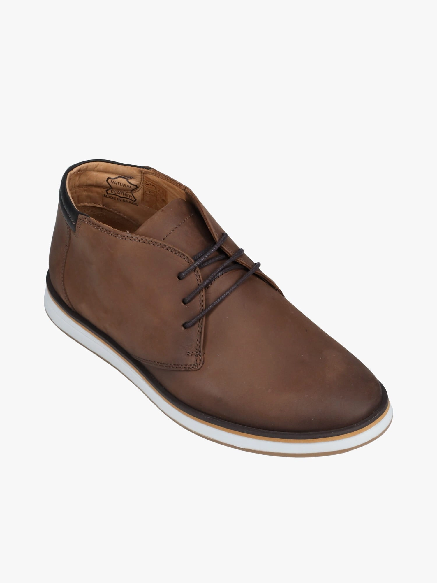 Vondel Brown Cuero Brush Oxford Shoes With Chinos