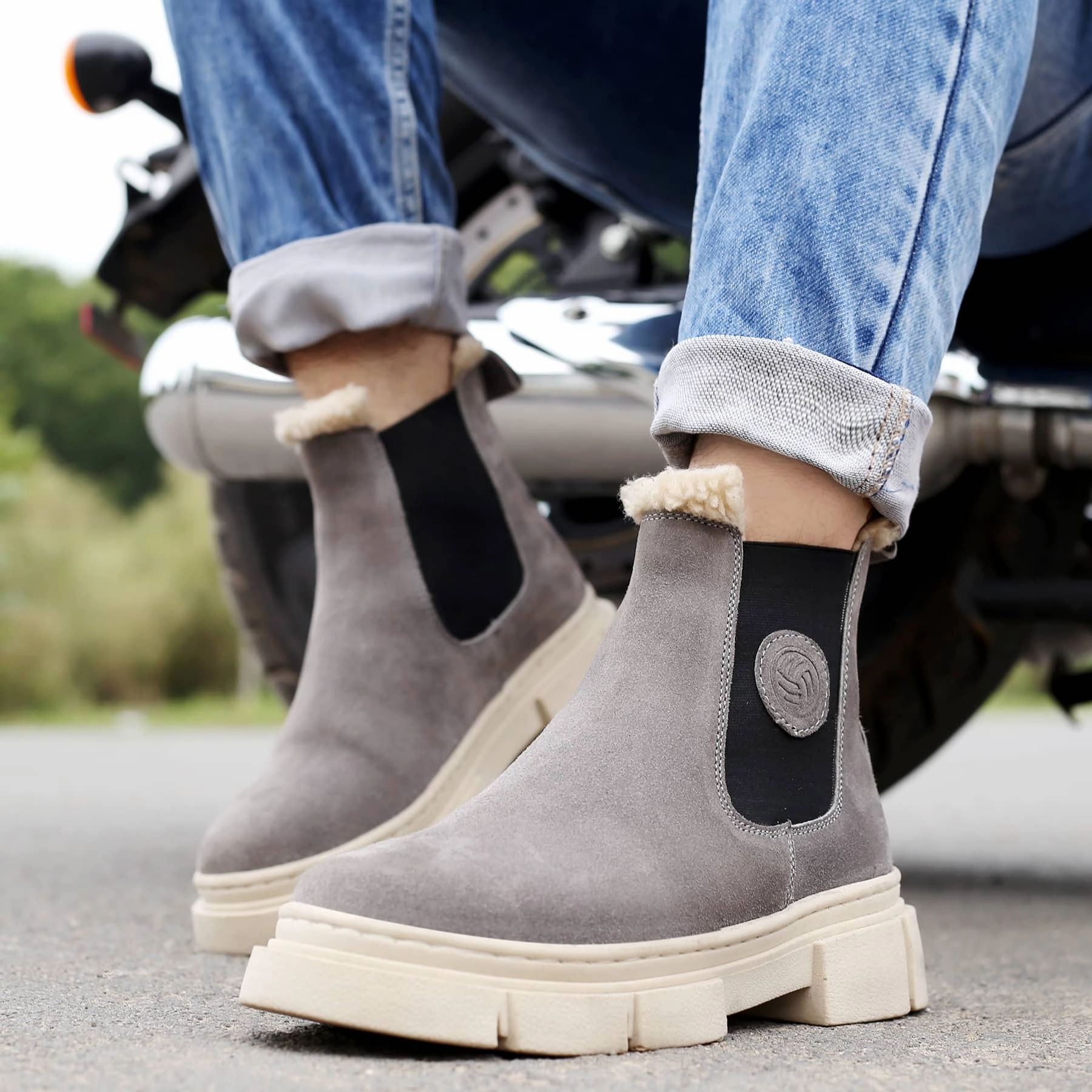 Bacca Bucci Alpine Armor Flat Stretch Ankle Boots