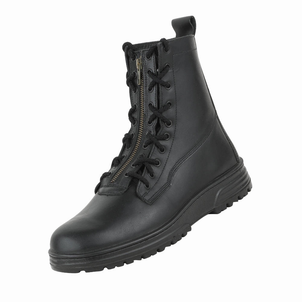 Glass Heel Ankle Boots Warrior Black High Ankle Defence Jungle Boot For Men FLY-BOOT By Liberty