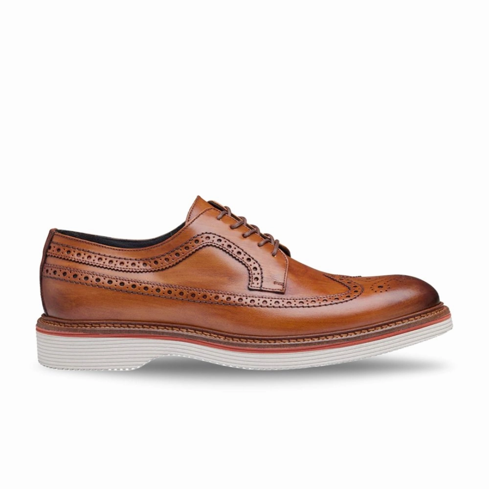 Allen Edmonds Oxfords Johnston & Murphy Men's Jenson Longwing - Tan