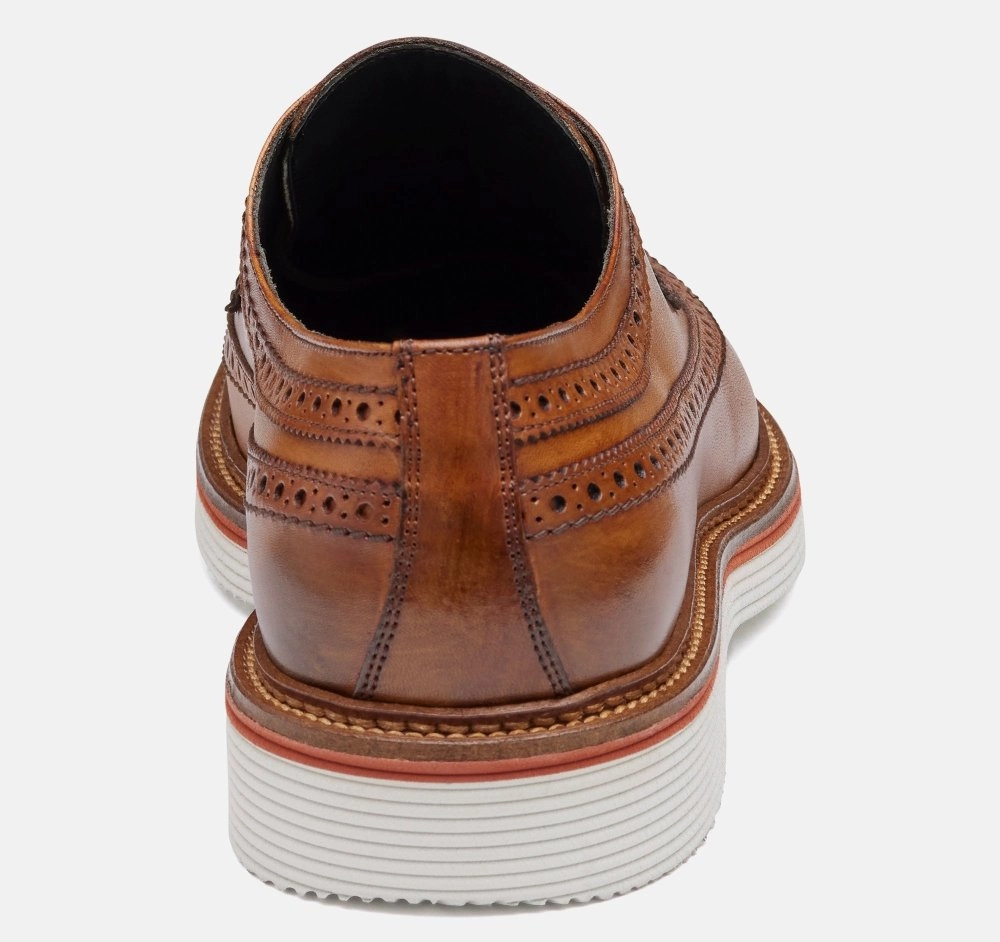 Johnston & Murphy Men's Jenson Longwing - Tan 1920s Oxford Bags