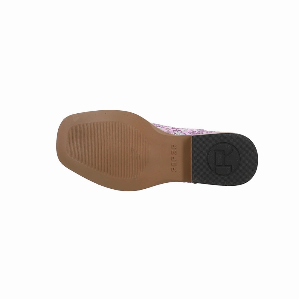 Floral Glitter Square Toe Cowboy Boots (Little Kid-Big Kid) Eskimo Boots