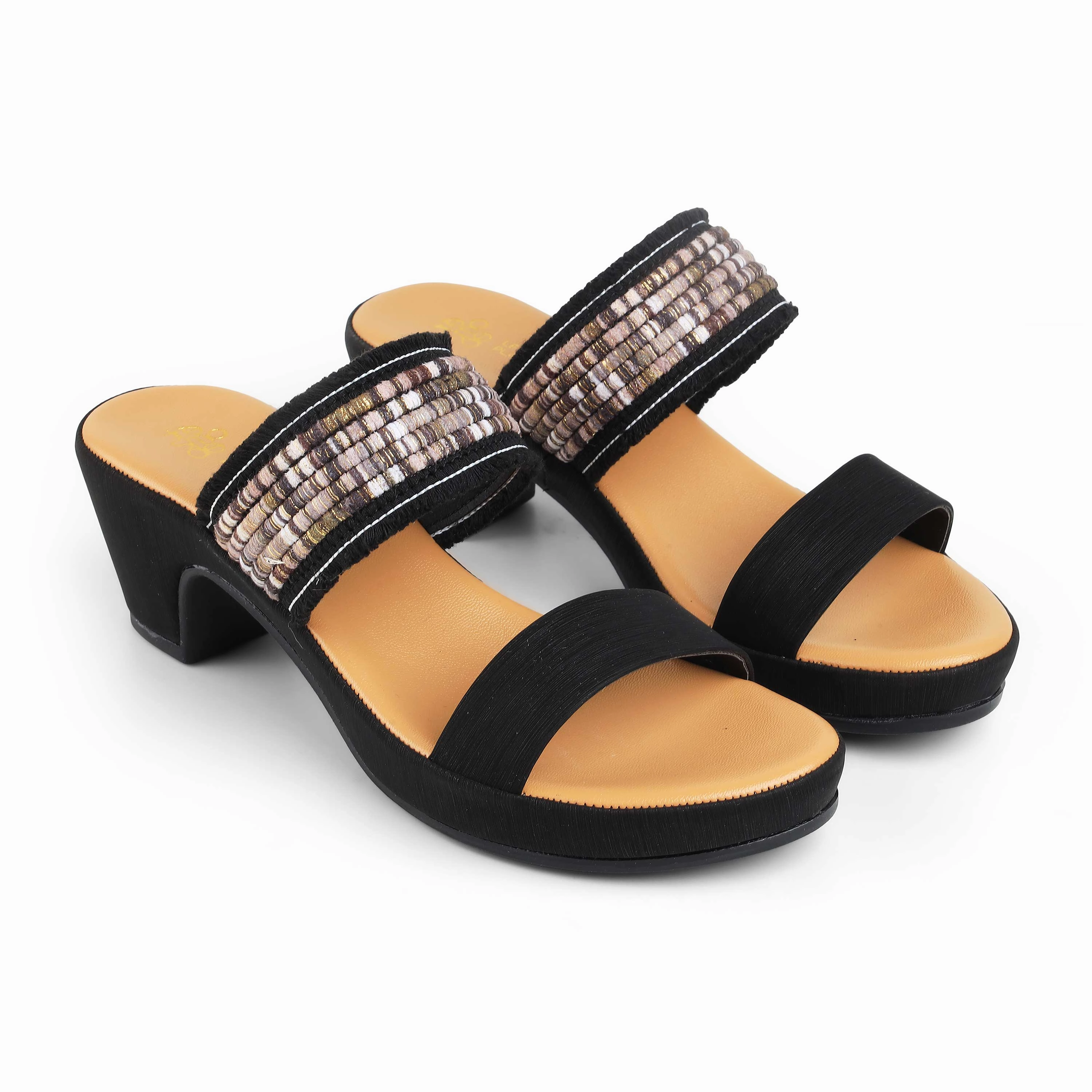 Sandals Heel Shoes Tresmode Athn Black Women's Dress Block Heel Sandals