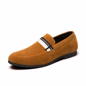 Chunky High Heeled Loafers West Louis American Style Suede Trendy Loafers