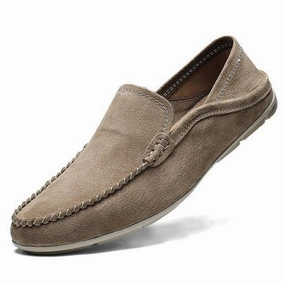 West Louis Casual Summer Suede Leather Loafers Platform Penny Loafers